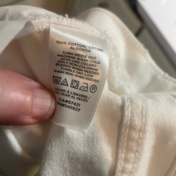 NWT Loft High Rise Slim Pocket Boyfriend Jeans in White Sz 10/30 - Picture 11 of 14